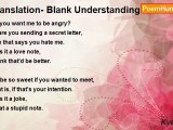 Kye Kurion - Translation- Blank Understanding
