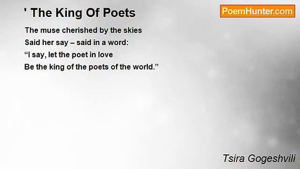Tsira Gogeshvili - ' The King Of Poets