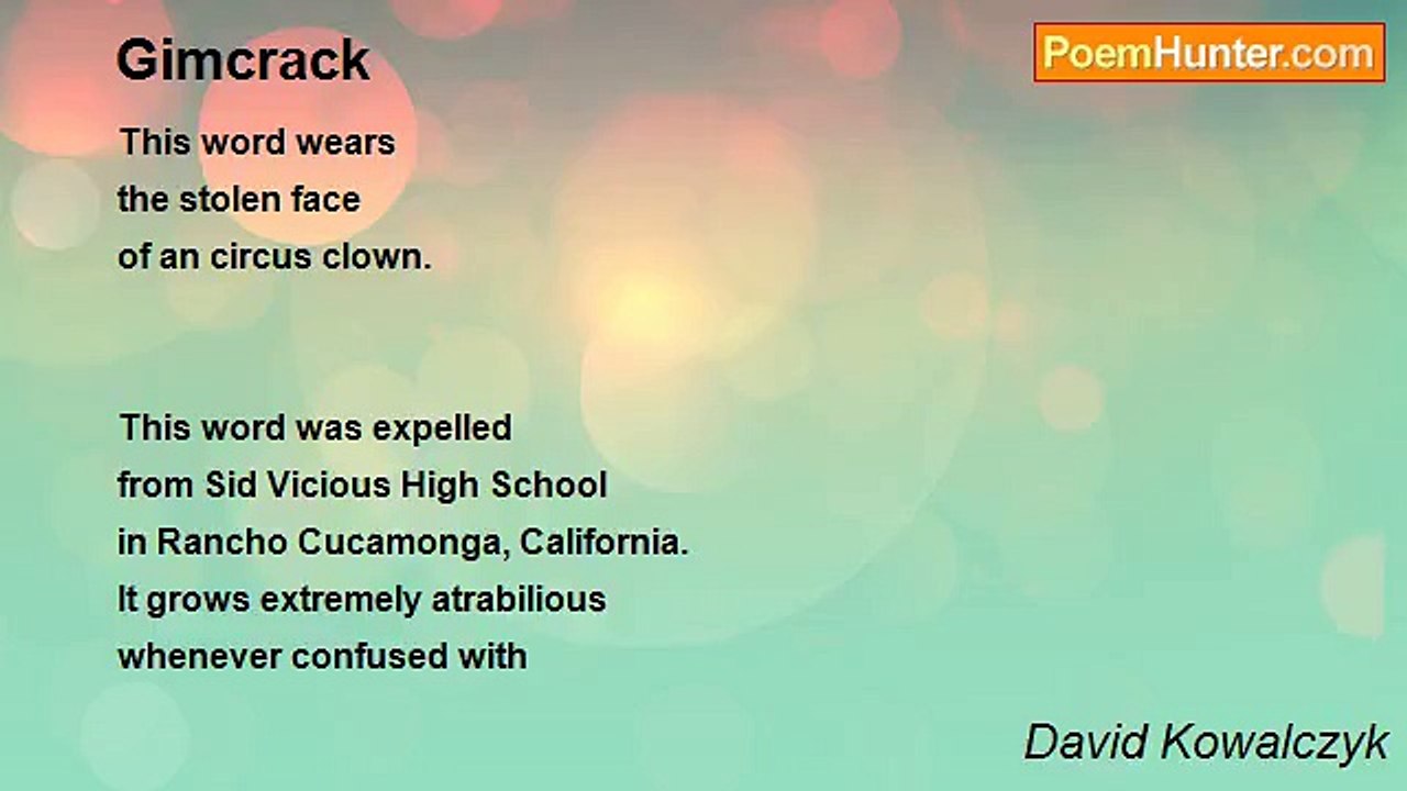 David Kowalczyk - Gimcrack