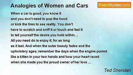 Ted Sheridan - Analogies of Women and Cars