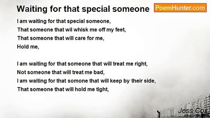 Jess Cox - Waiting for that special someone