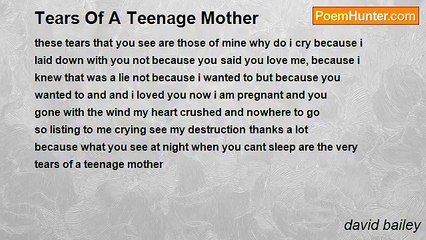 david bailey - Tears Of A Teenage Mother