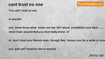 jenny sar - cant trust no one