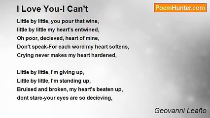 Geovanni Leaño - I Love You-I Can't