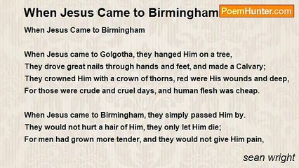 sean wright - When Jesus Came to Birmingham