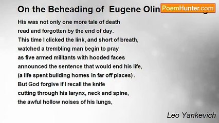 Leo Yankevich - On the Beheading of  Eugene Olin Armstrong
