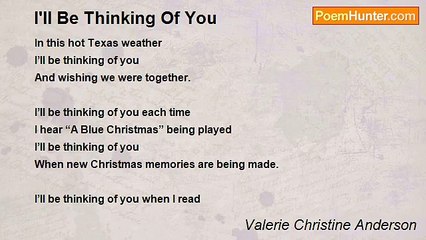 Valerie Christine Anderson - I'll Be Thinking Of You