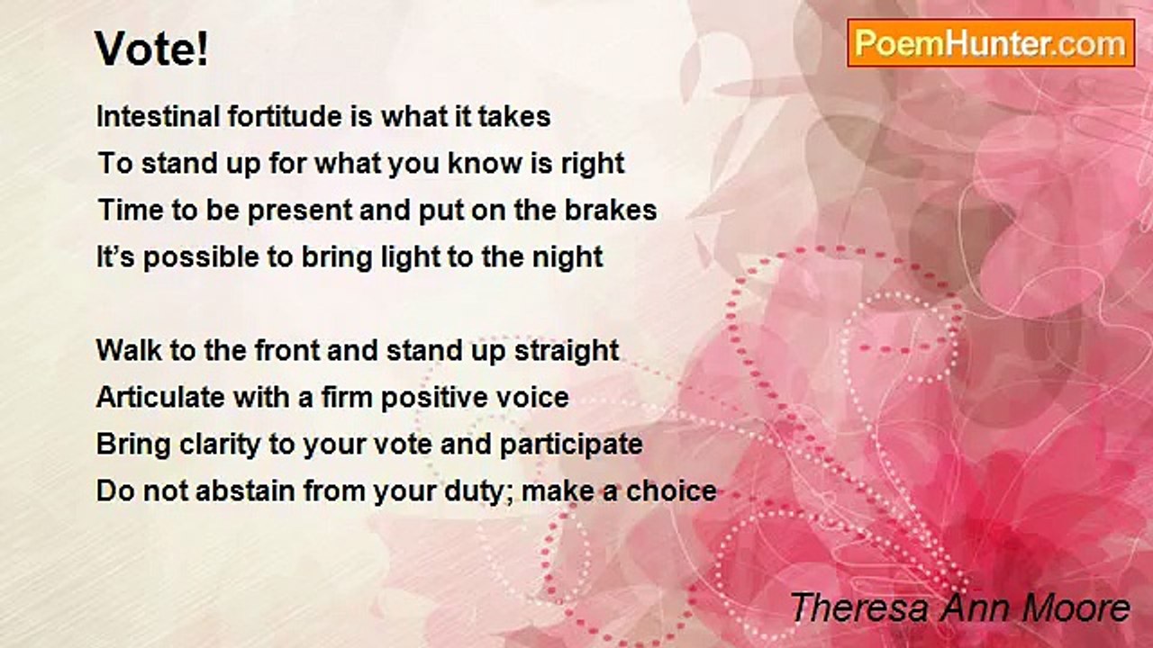 Theresa Ann Moore - Vote!