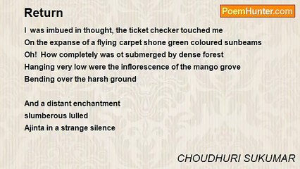 CHOUDHURI SUKUMAR - Return