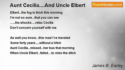 James B. Earley - Aunt Cecilia....And Uncle Elbert