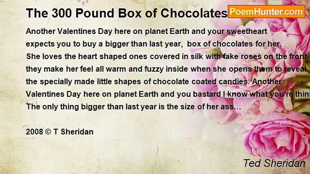 Ted Sheridan - The 300 Pound Box of Chocolates...