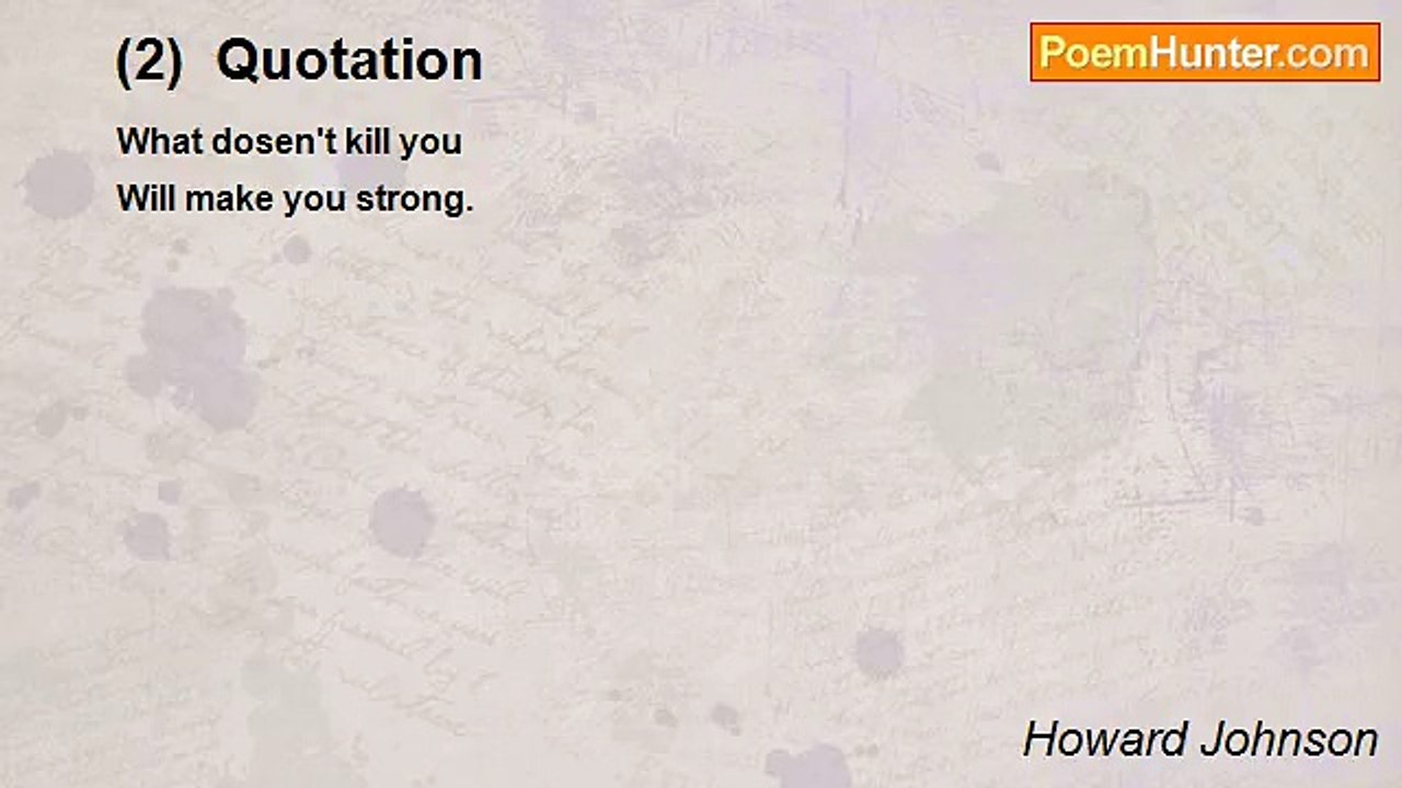 Howard Johnson - (2)  Quotation