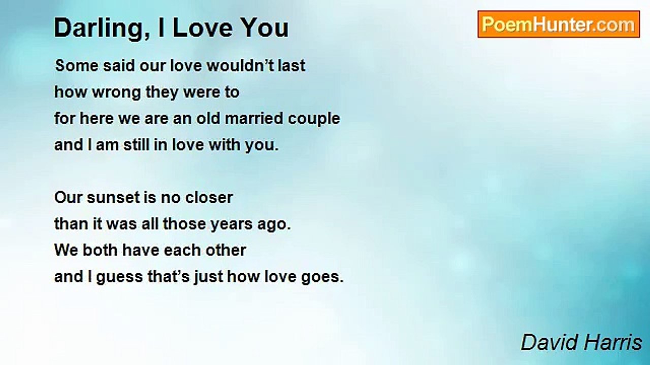David Harris - Darling, I Love You
