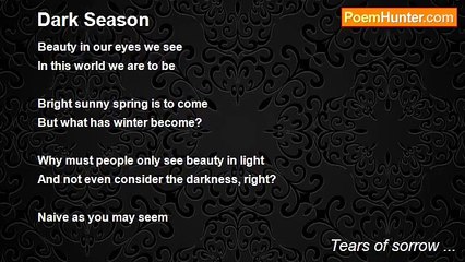 Tears of sorrow ... - Dark Season