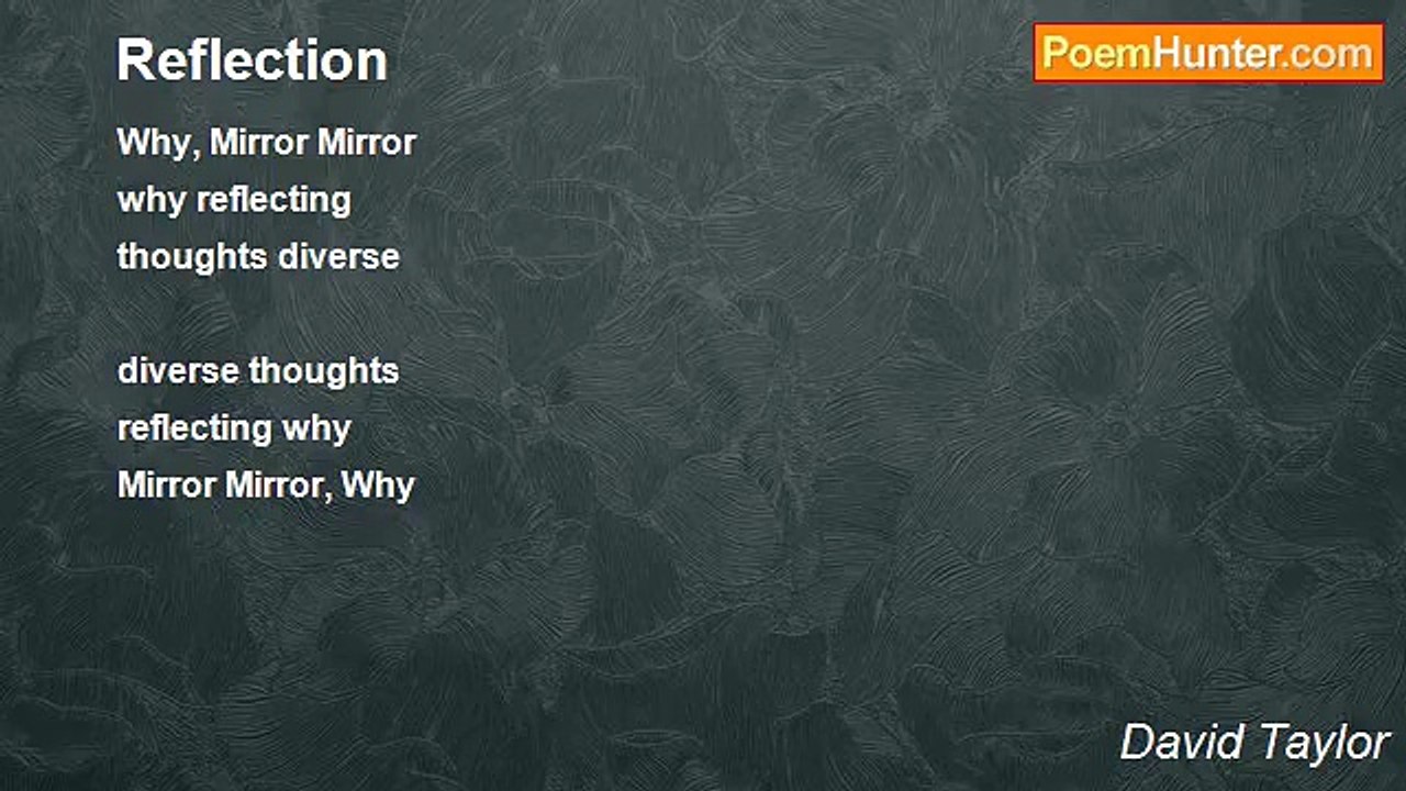 David Taylor - Reflection
