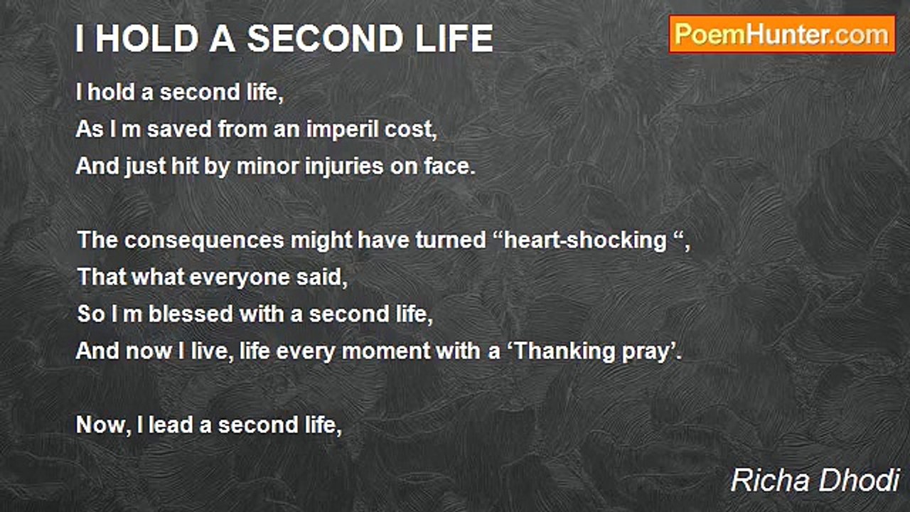 Richa Dhodi - I HOLD A SECOND LIFE