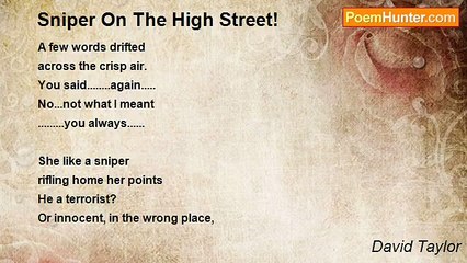 David Taylor - Sniper On The High Street!
