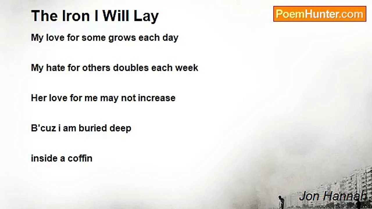 Jon Hannah - The Iron I Will Lay