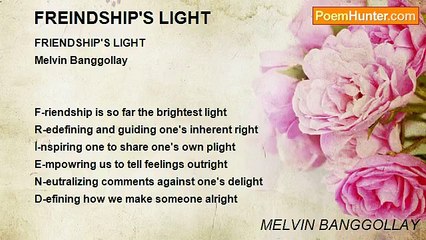 MELVIN BANGGOLLAY - FREINDSHIP'S LIGHT
