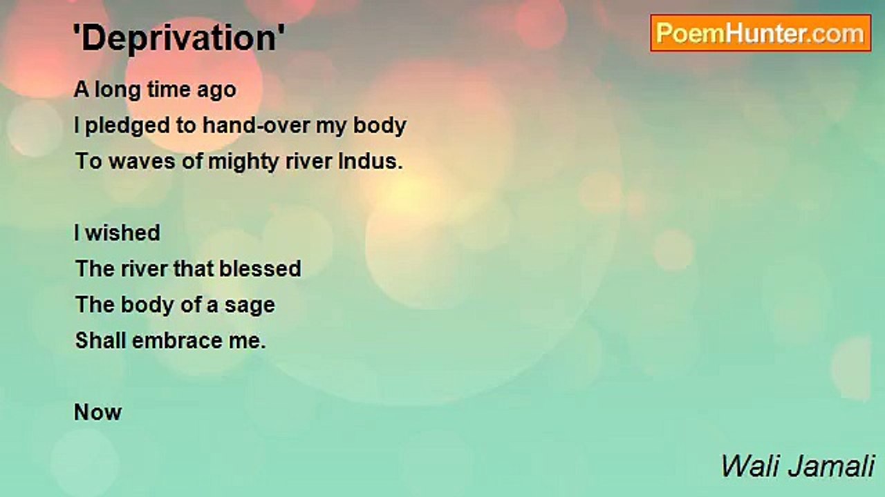 Wali Jamali - 'Deprivation'