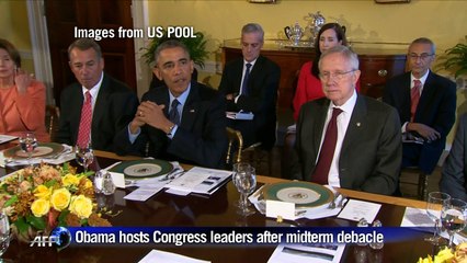 Obama hosts Congress leaders after midterm debacle