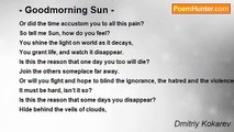 Dmitriy Kokarev - - Goodmorning Sun -