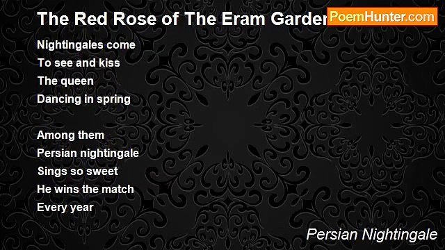 Persian Nightingale - The Red Rose of The Eram Garden