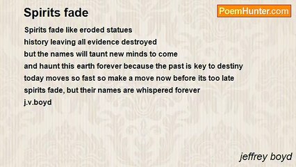 jeffrey boyd - Spirits fade