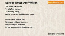 danielle wiltshire - Suicide Notes Are Written