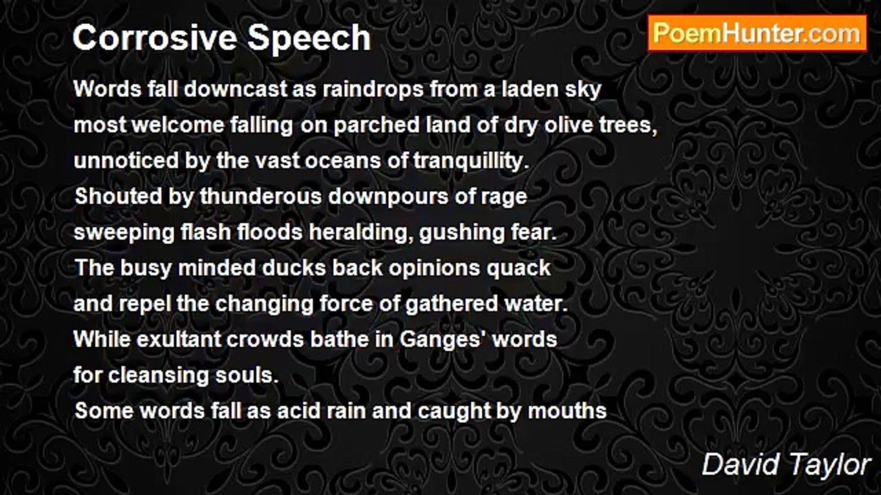 David Taylor - Corrosive Speech
