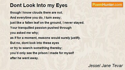 Jessel Jane Tevar - Dont Look Into my Eyes