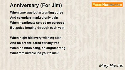 Mary Havran - Anniversary (For Jim)