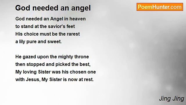 Jing Jing - God needed an angel