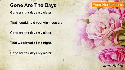 Jem Baker - Gone Are The Days