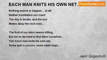 Janri Gogeshvili - EACH MAN KNITS HIS OWN NET…