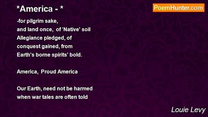 Louie Levy - *America - *
