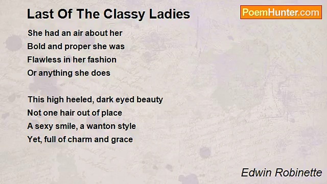Edwin Robinette - Last Of The Classy Ladies