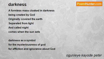 ogunleye kayode peter - darkness