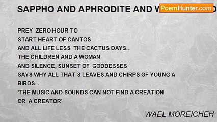 WAEL MOREICHEH - SAPPHO AND APHRODITE AND WAGNER AND PRAD BITT