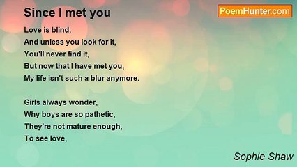 Sophie Shaw - Since I met you