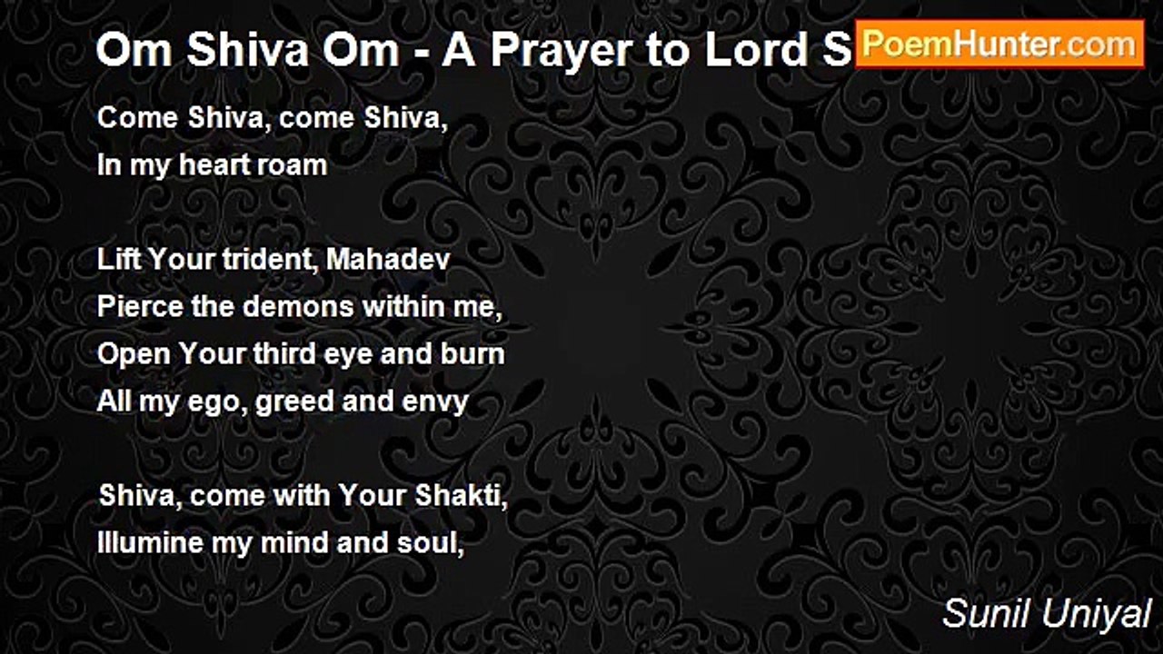 Sunil Uniyal - Om Shiva Om - A Prayer to Lord S...