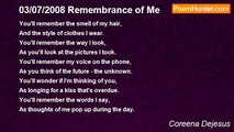 Coreena Dejesus - 03/07/2008 Remembrance of Me