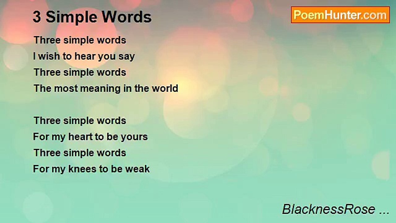 BlacknessRose ... - 3 Simple Words