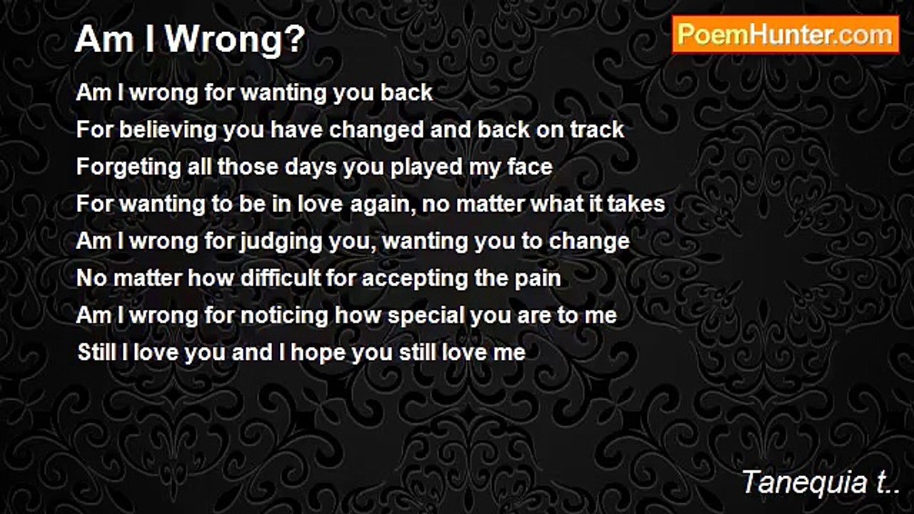 Tanequia t.. - Am I Wrong?