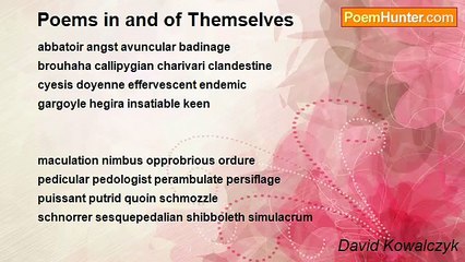 David Kowalczyk - Poems in and of Themselves