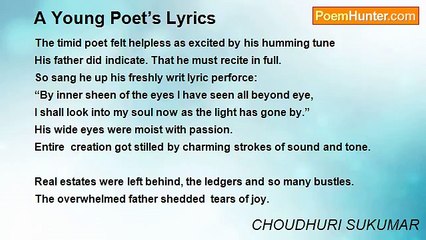 CHOUDHURI SUKUMAR - A Young Poet’s Lyrics