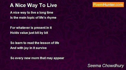 Seema Chowdhury - A Nice Way To Live