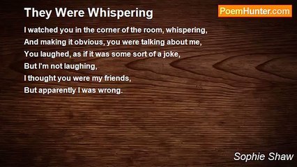 Sophie Shaw - They Were Whispering