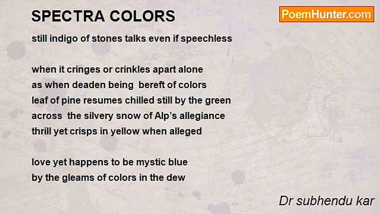 Dr subhendu kar - SPECTRA COLORS