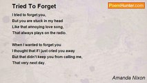 Amanda Nixon - Tried To Forget